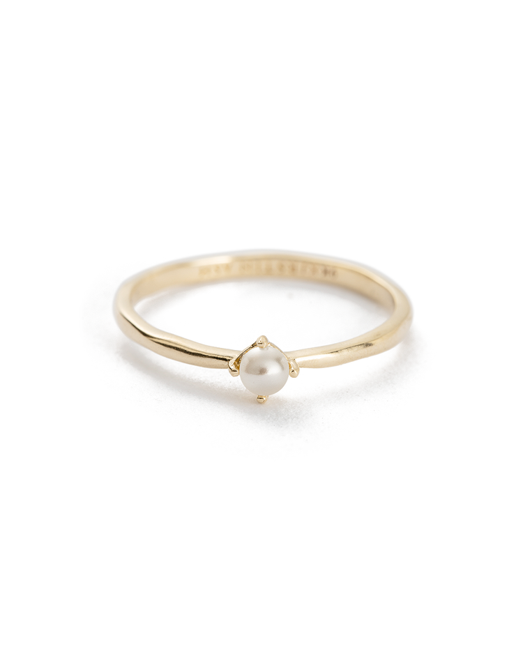 MOON TIDE PEARL RING (9K GOLD) - IMAGE 1