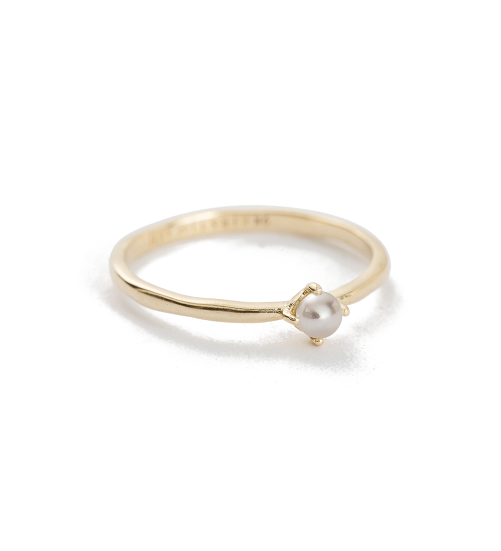 MOON TIDE PEARL RING (9K GOLD) IMAGE 4