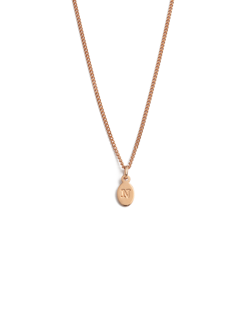 INITIAL NECKLACE A-Z (18K ROSE GOLD VERMEIL) IMAGE 19