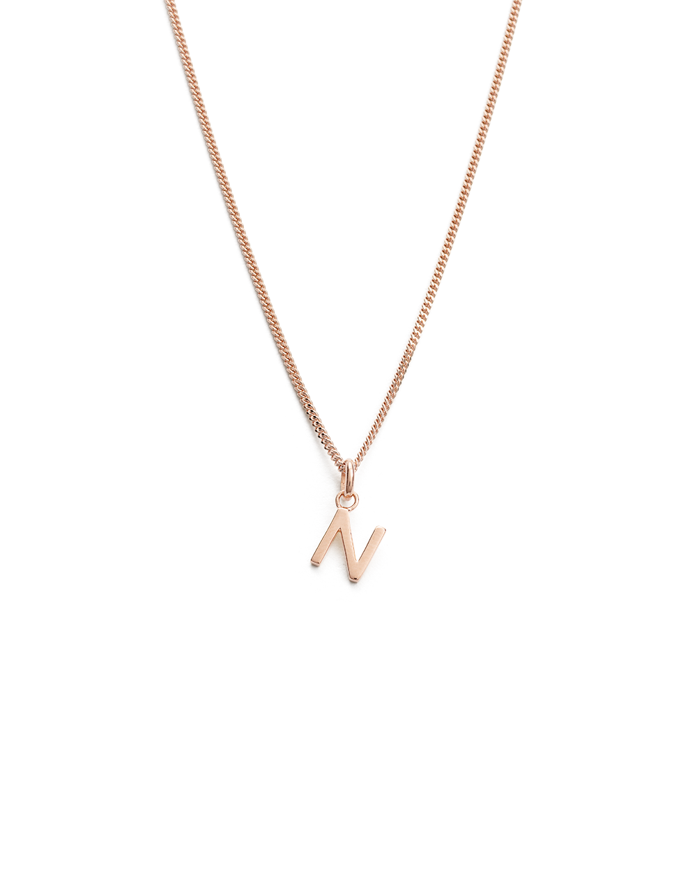 OUTLINE INITIAL NECKLACE A-Z (18K ROSE GOLD VERMEIL) IMAGE 19