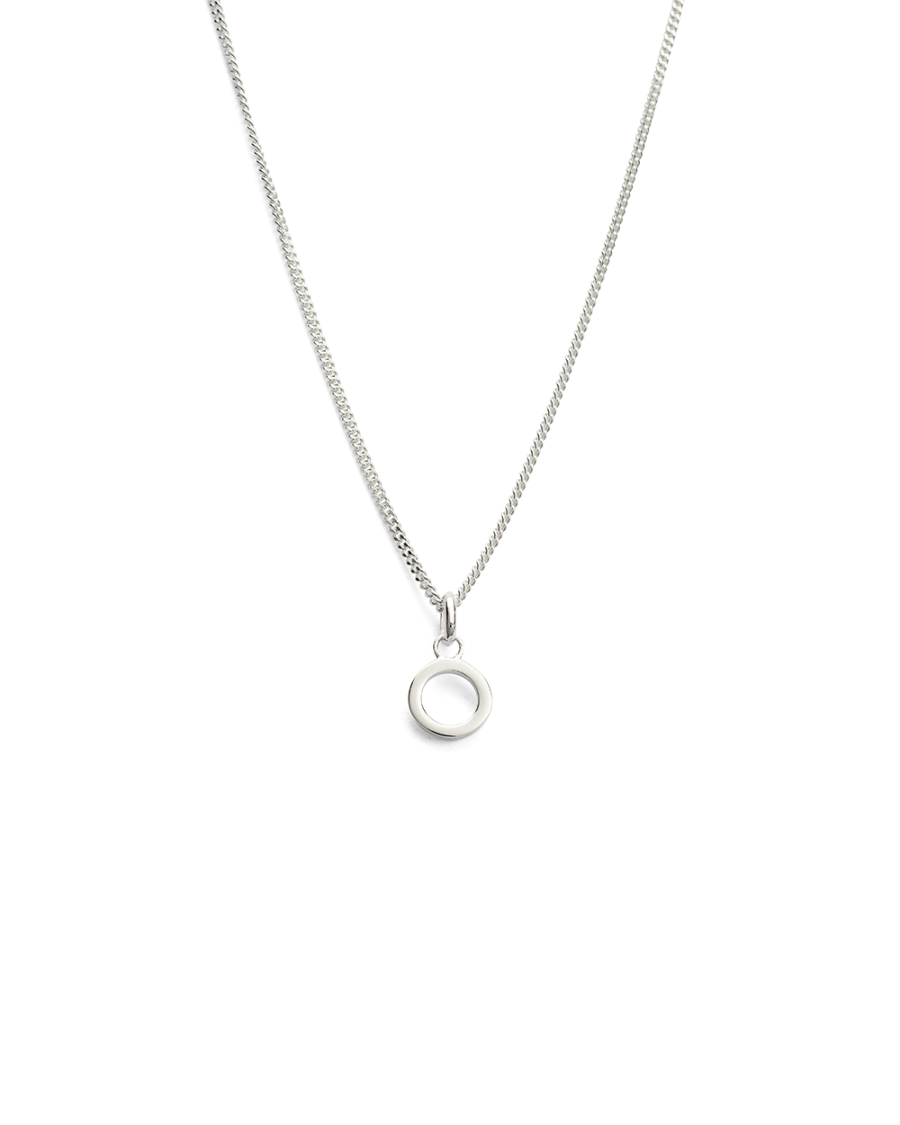 OUTLINE INITIAL NECKLACE A-Z (STERLING SILVER) IMAGE 20