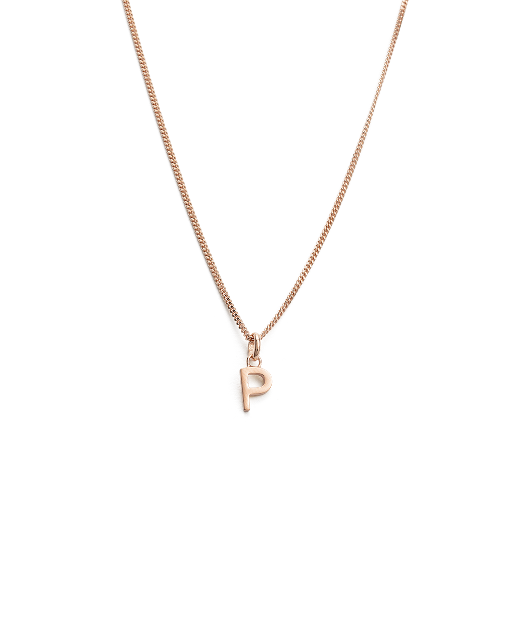 OUTLINE INITIAL NECKLACE A-Z (18K ROSE GOLD VERMEIL) IMAGE 21