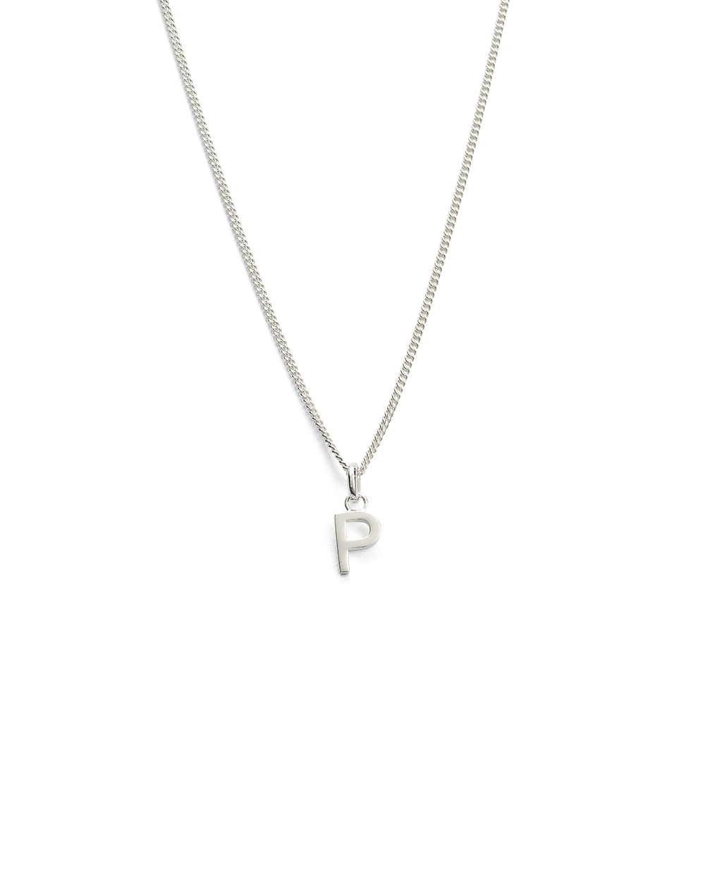 OUTLINE INITIAL NECKLACE A-Z (STERLING SILVER) IMAGE 21