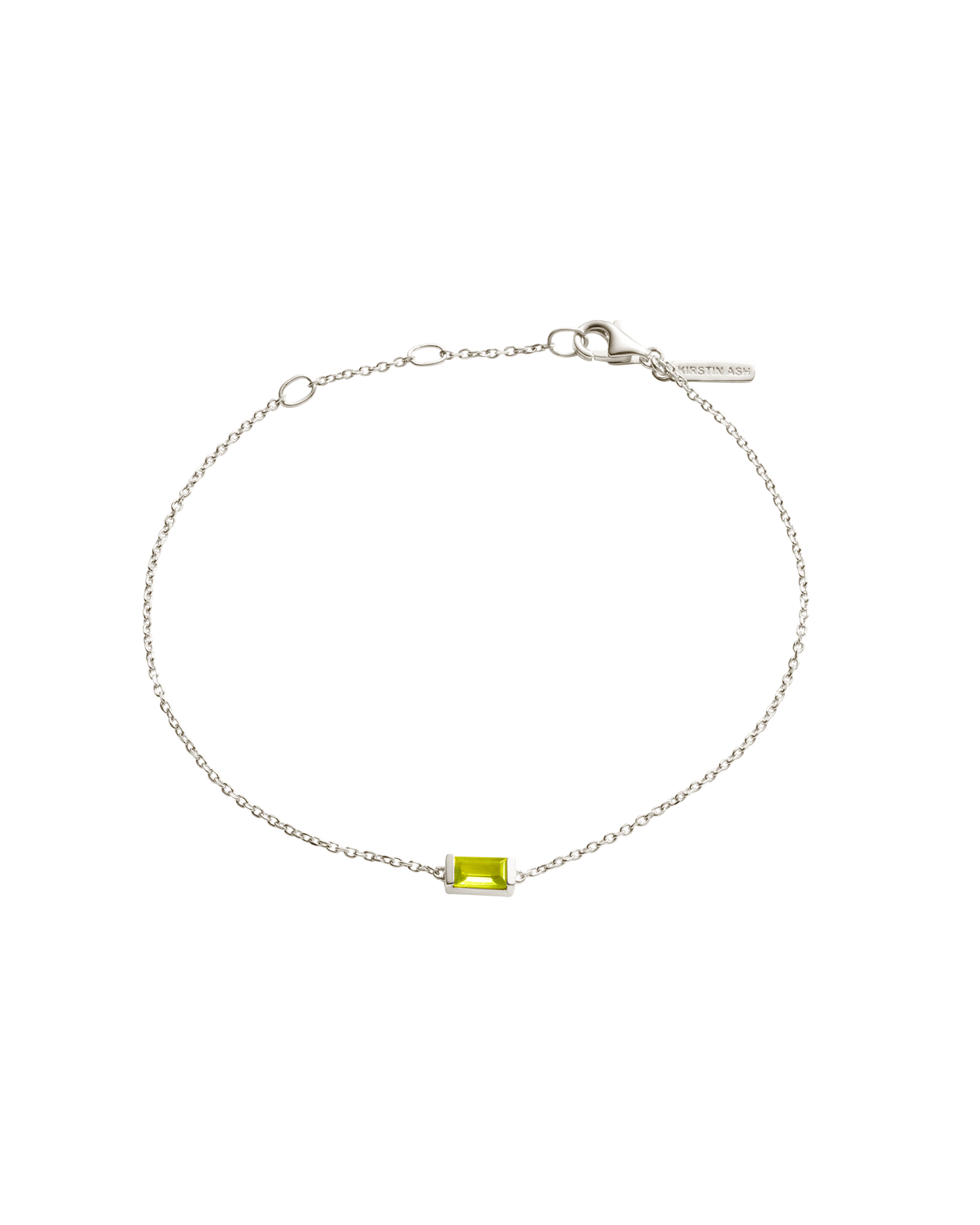 BAGUETTE BIRTHSTONE BRACELET (STERLING SILVER)