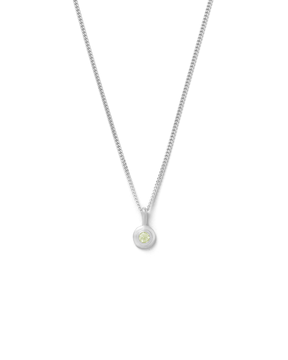 BIRTHSTONE NECKLACE (STERLING SILVER)