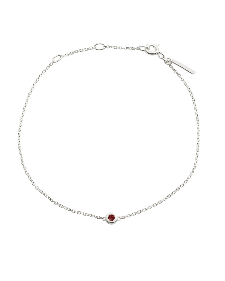 PETITE BIRTHSTONE BRACELET (STERLING SILVER) IMAGE 1