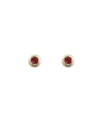 PETITE BIRTHSTONE STUDS (9K GOLD) IMAGE 1