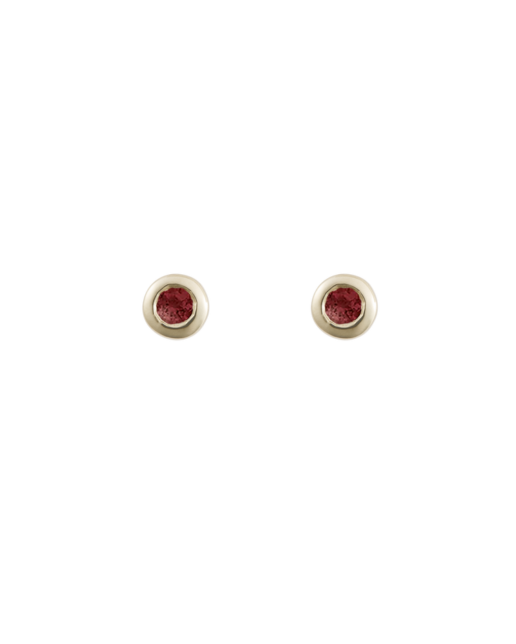 PETITE BIRTHSTONE STUDS (9K GOLD) IMAGE 1