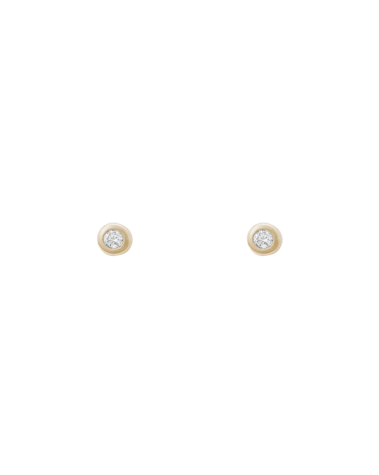 PETITE DIAMOND STUDS (9K GOLD) IMAGE 1