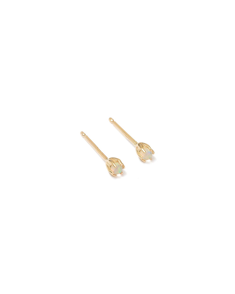 PETITE OPAL STUDS (9K GOLD) IMAGE 4