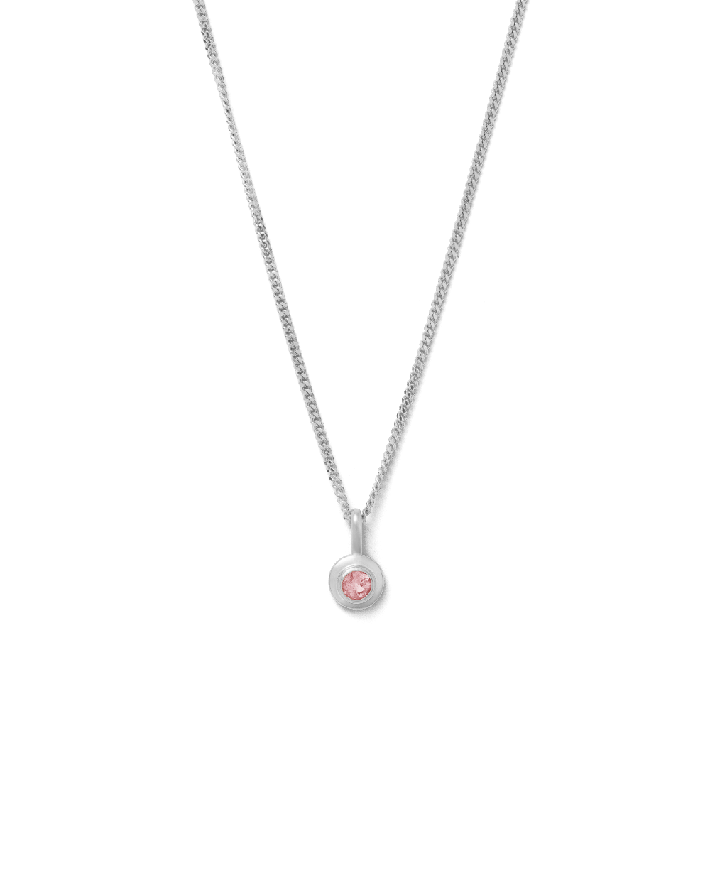 BIRTHSTONE NECKLACE (STERLING SILVER)