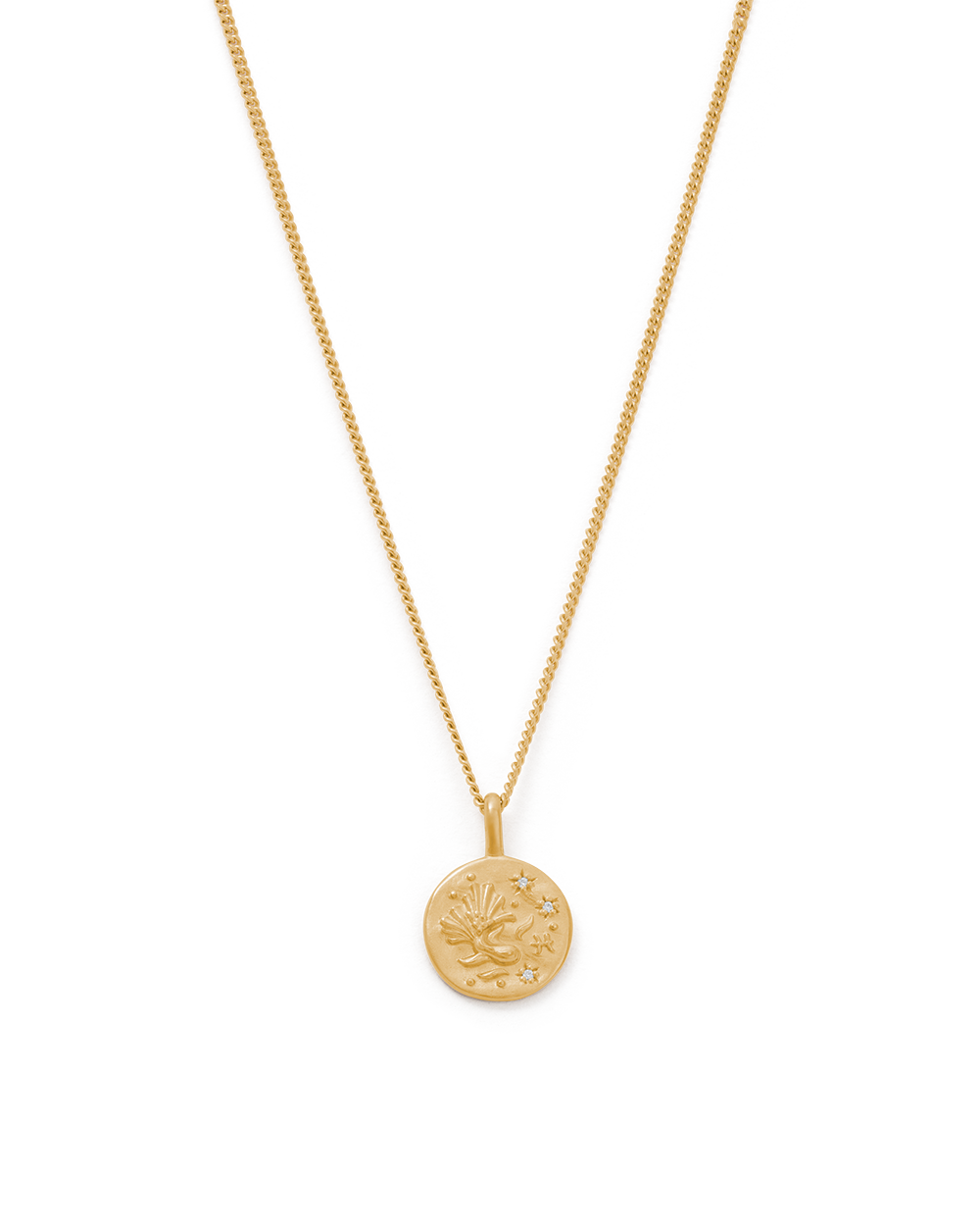 PISCES PETITE ZODIAC NECKLACE (18K GOLD VERMEIL) IMAGE 1
