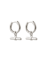RHYTHM T-BAR HOOPS (STERLING SILVER)