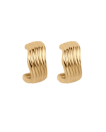 RISE HALF HOOPS (18K GOLD PLATED) IMAGE 1