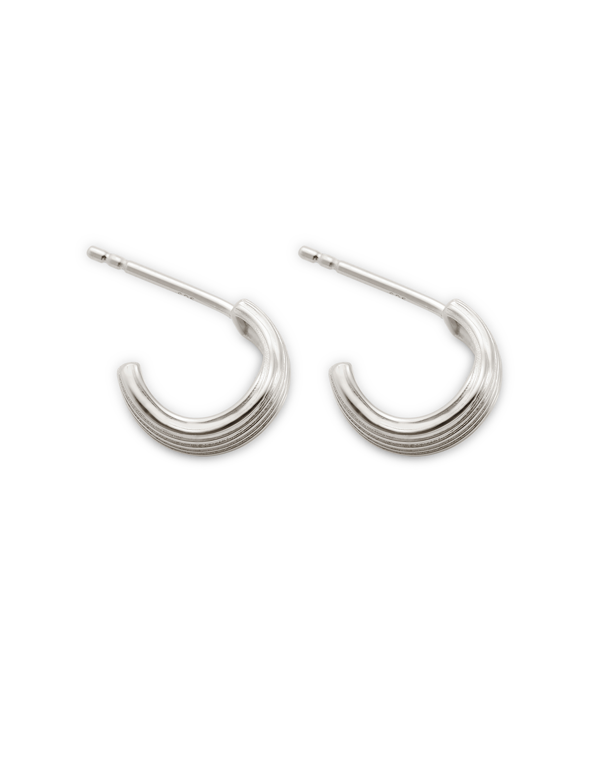 RISE HALF HOOPS (STERLING SILVER) IMAGE 6
