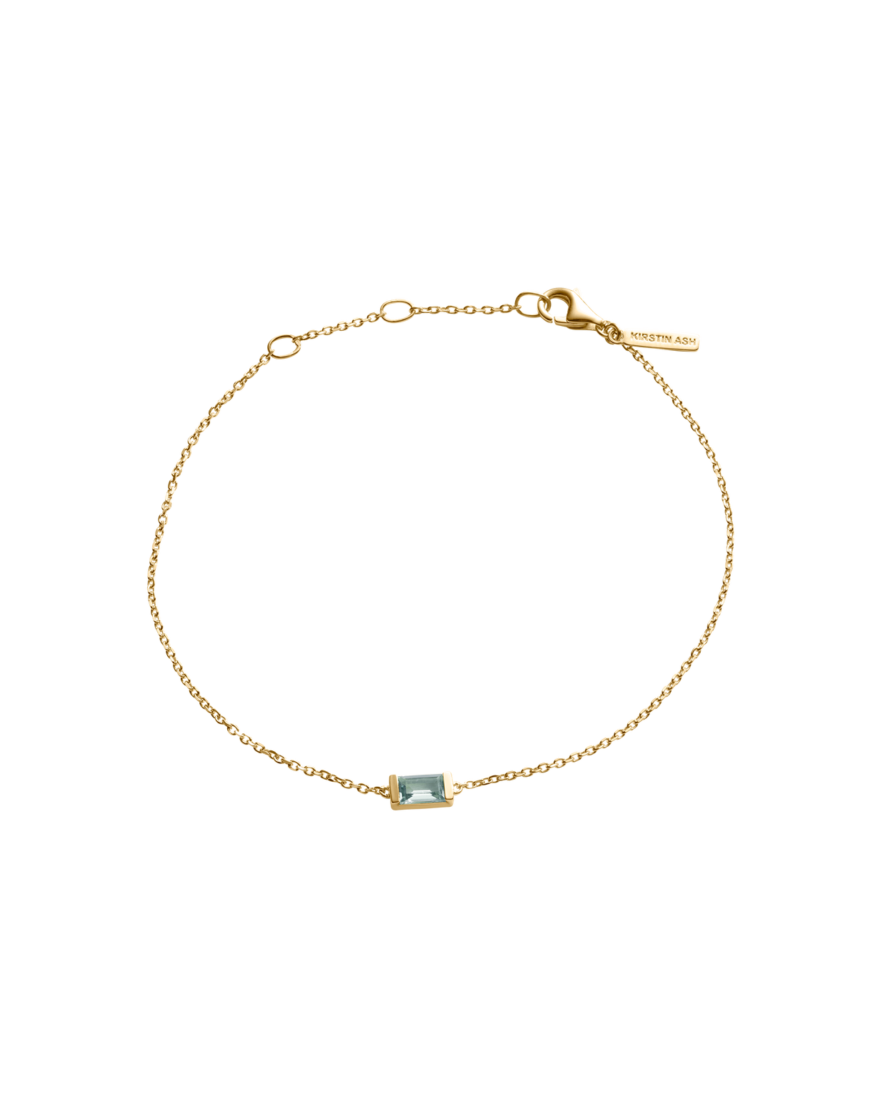 BAGUETTE BIRTHSTONE BRACELET (18K GOLD VERMEIL)