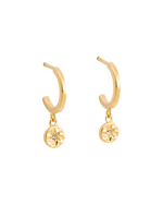 STAR COIN HOOPS (18K GOLD PLATED) - IMAGE 1