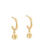 STAR COIN HOOPS (18K GOLD PLATED) IMAGE 1