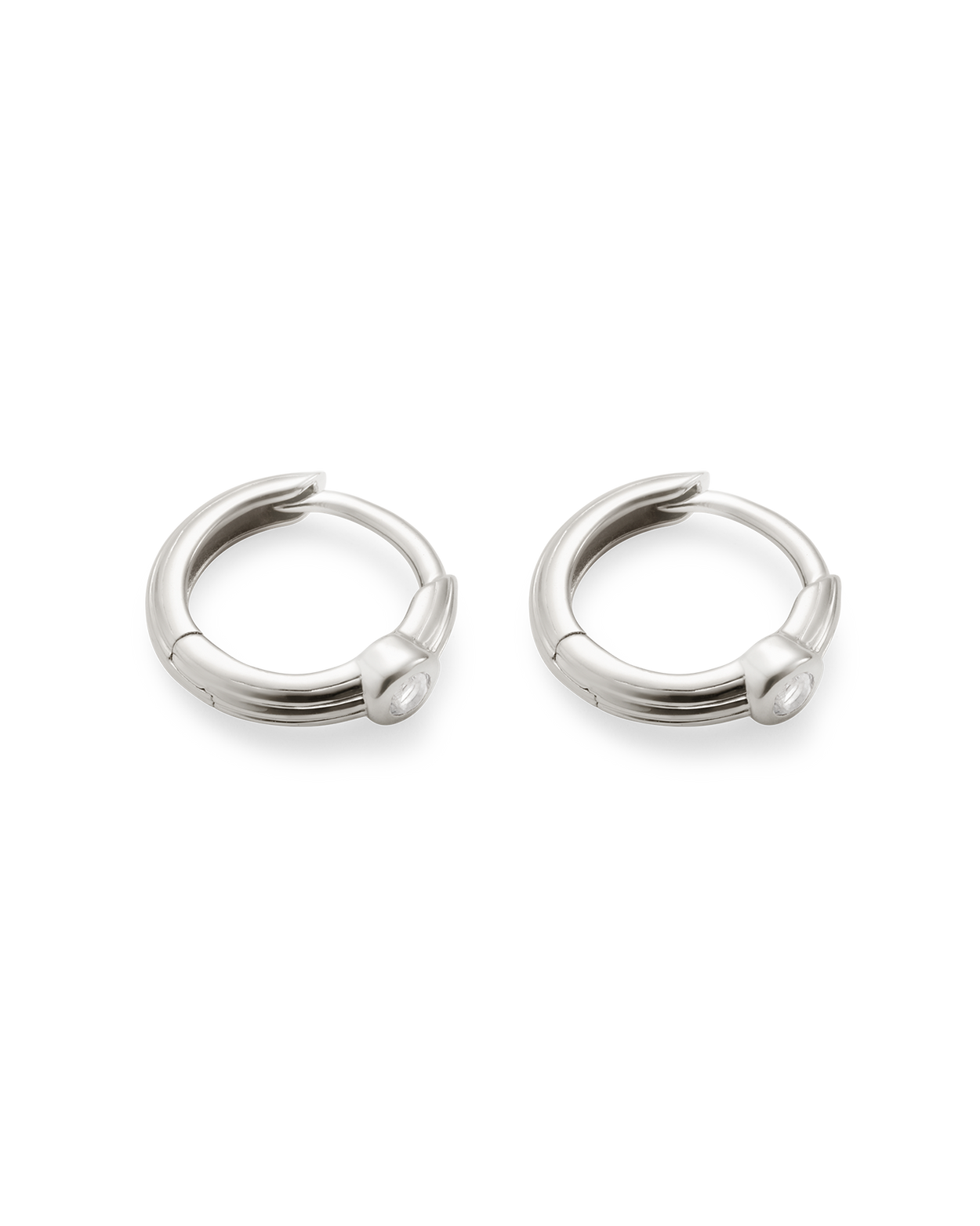 STILLNESS TOPAZ HOOPS (STERLING SILVER) IMAGE 6