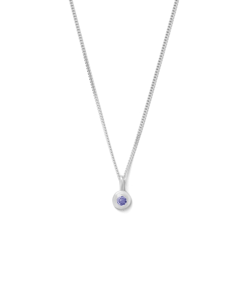 BIRTHSTONE NECKLACE (STERLING SILVER)