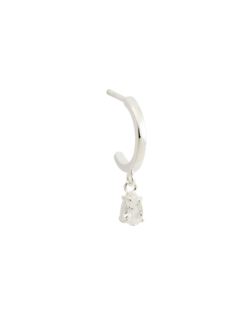 TEARDROP HOOPS (STERLING SILVER) IMAGE 5