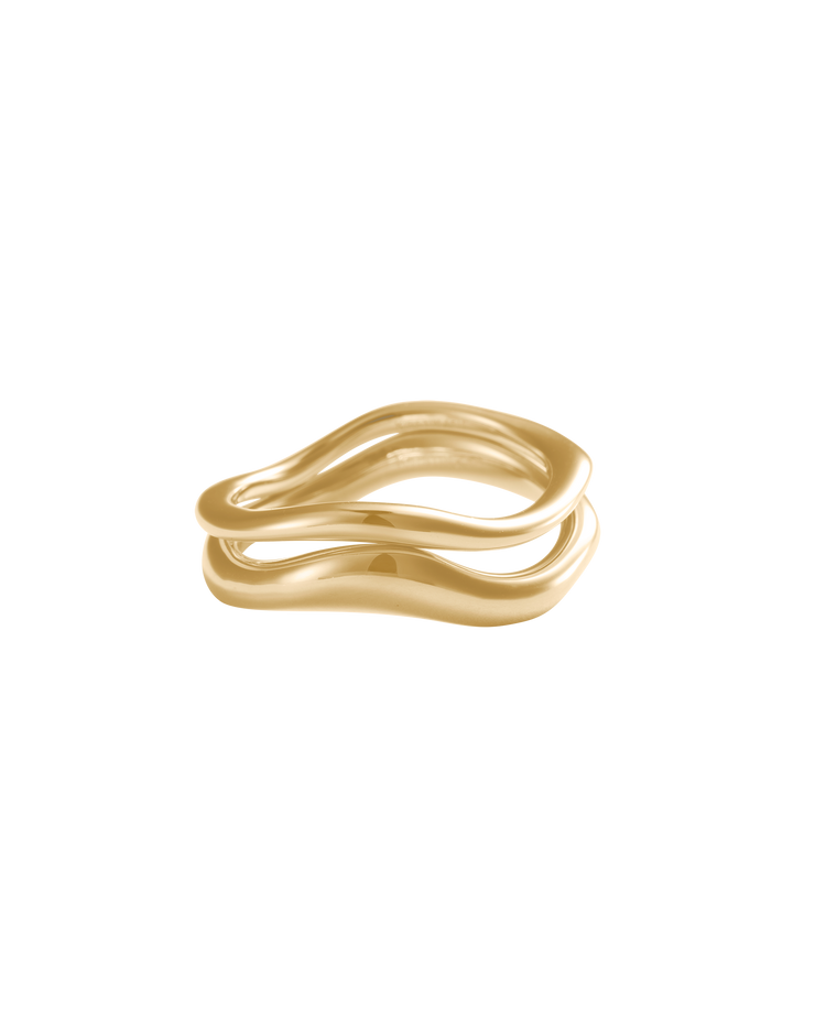 TEMPO STACKING RING SET (18K GOLD PLATED)