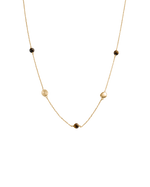 TEMPO TIGERS EYE NECKLACE (18K GOLD VERMEIL)