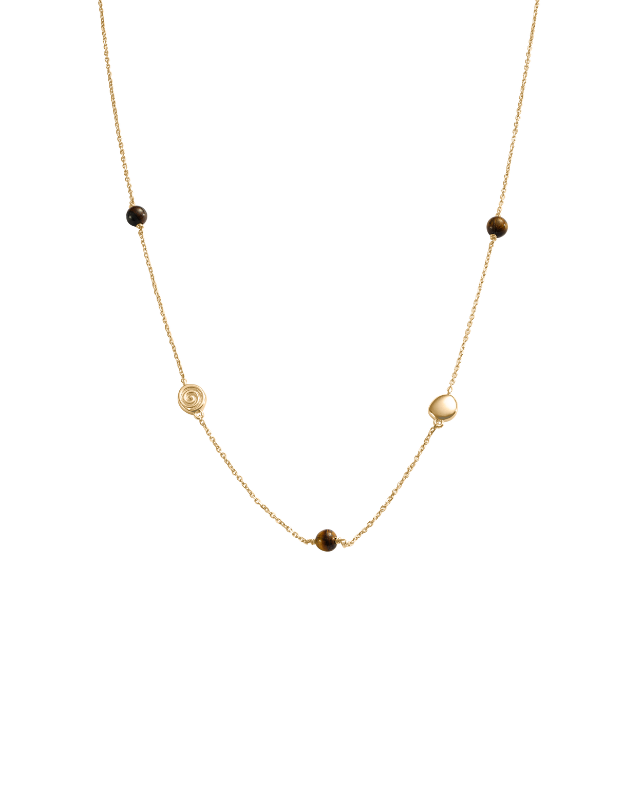 TEMPO TIGERS EYE NECKLACE (18K GOLD VERMEIL) IMAGE 1