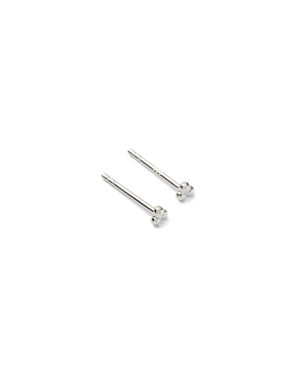 THREE DOT STUDS (STERLING SILVER) - IMAGE 4