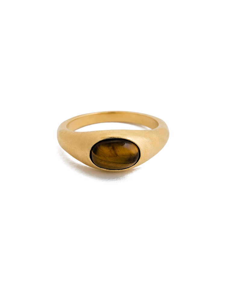 TIGERS EYE RING (18K GOLD VERMEIL) IMAGE 1