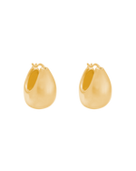 TRESOR HOOPS MEDIUM (18K GOLD PLATED) IMAGE 1