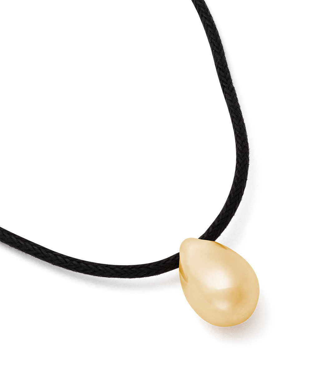 TRESOR CORD NECKLACE BLACK (18K GOLD VERMEIL)