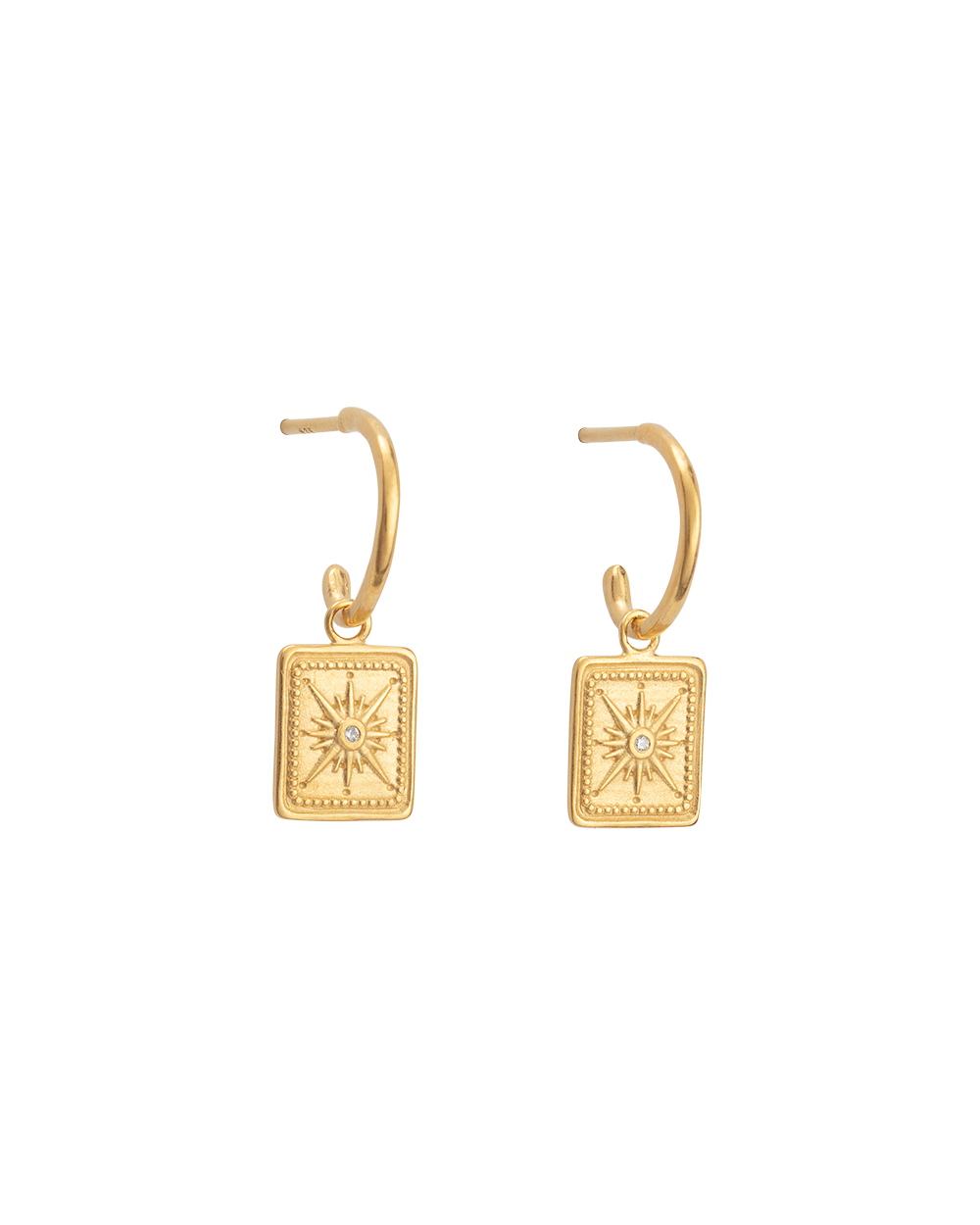 TRUE NORTH HOOPS (18K GOLD PLATED) IMAGE 1