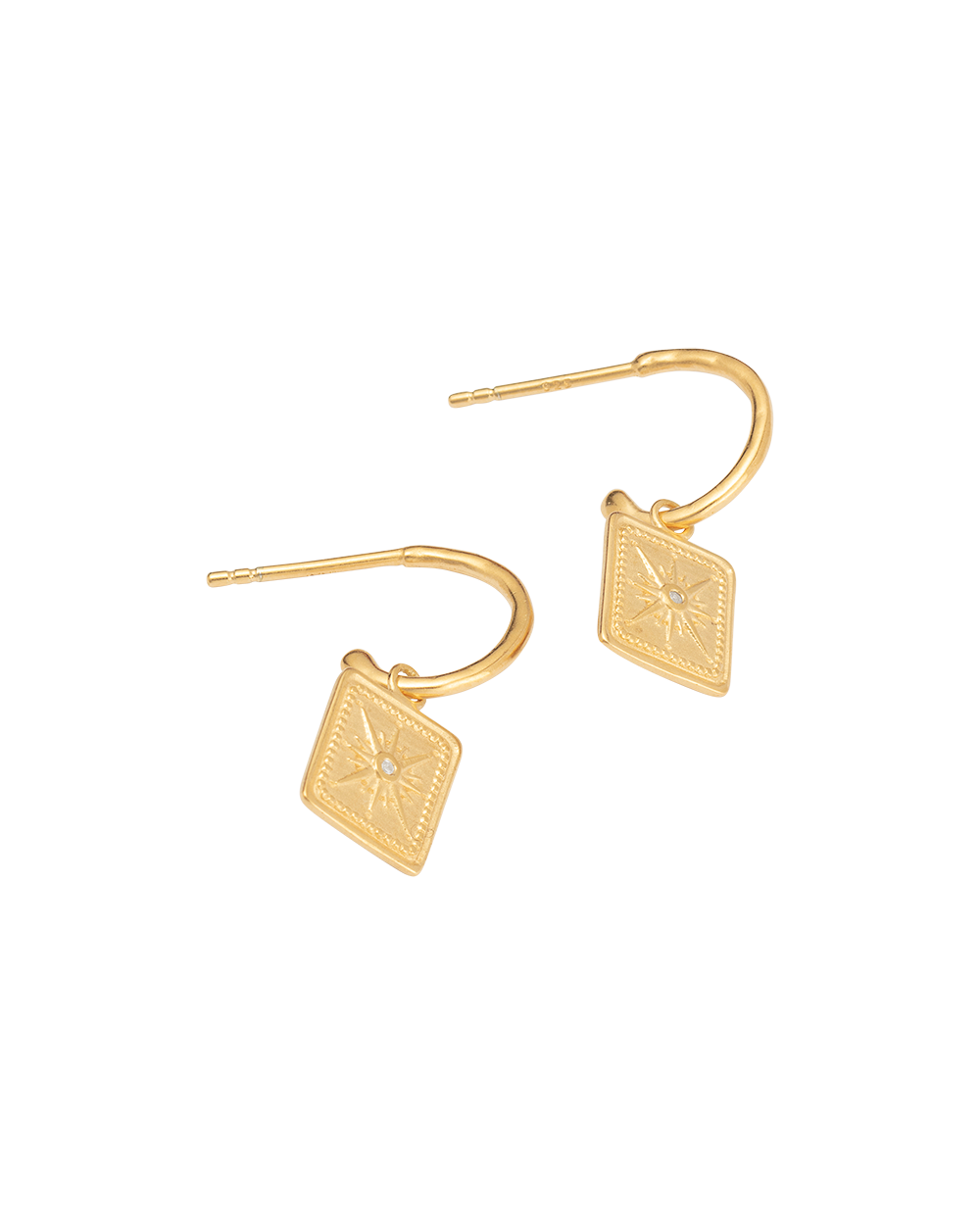 TRUE NORTH HOOPS (18K GOLD PLATED) IMAGE 4