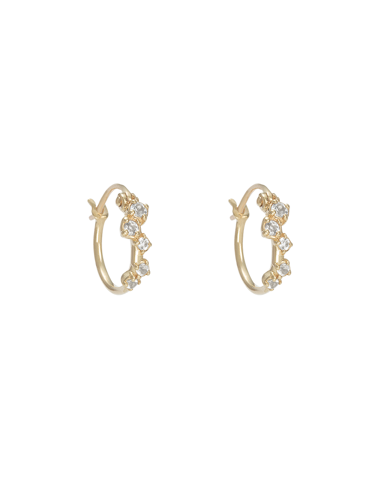 VALENCIA TOPAZ HOOPS (9K GOLD) IMAGE 1