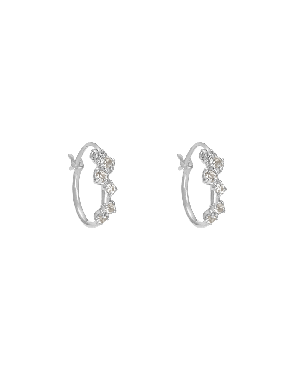 VALENCIA TOPAZ HOOPS (STERLING SILVER) IMAGE 1