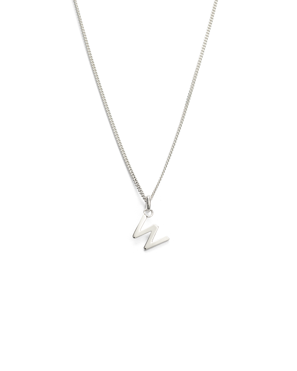 OUTLINE INITIAL NECKLACE A-Z (STERLING SILVER) IMAGE 28