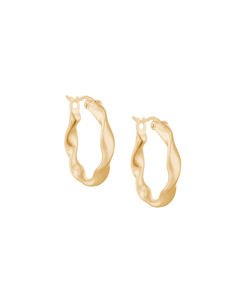 WAVE HOOPS (18K GOLD PLATED) IMAGE 1