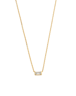 BAGUETTE BIRTHSTONE NECKLACE (18K GOLD VERMEIL) IMAGE 18